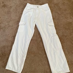 White cargo pants